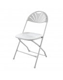 Load image into Gallery viewer, Chair Folding, Fan-Back White, box of 8