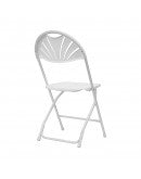 Load image into Gallery viewer, Chair Folding, Fan-Back White, box of 8